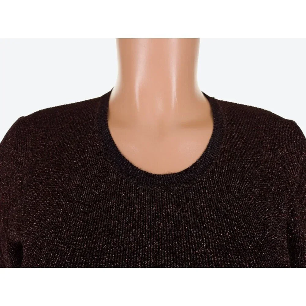 Just Cavalli Lurux Cocktail Evening Dress Size 8 Brown Metallic NWT $550 - Picture 2 of 9